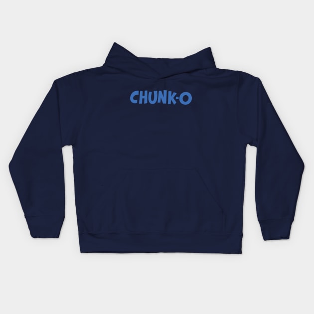 Chunk-o  in blue Kids Hoodie by Eugene and Jonnie Tee's